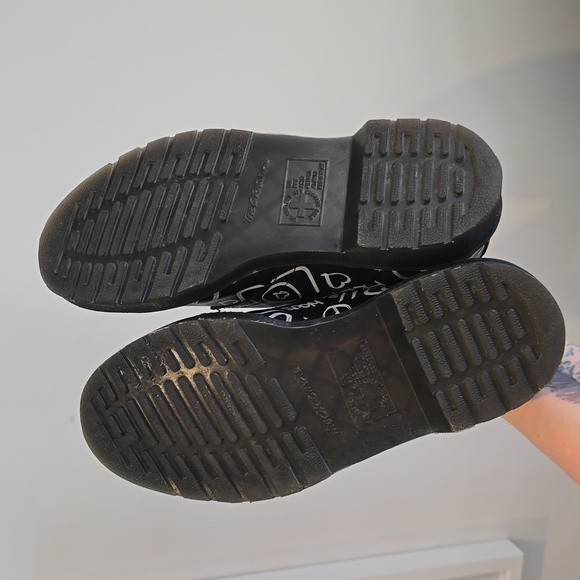 Dr.Martens 1461 Script Peace Love Freedom Black Oxford Shoes - Picture 7 of 11